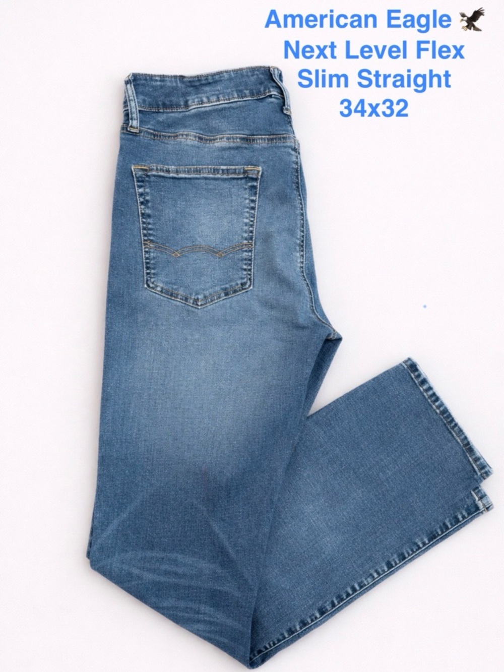 American Eagle Men’s Slim Straight Jeans – Next Level Flex – Size 34x32